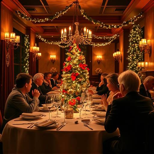 Christmas Eve dinner celebration at Le Fleur Restaurant